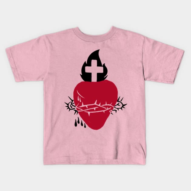 Sacred Heart Kids T-Shirt by SenecaReads